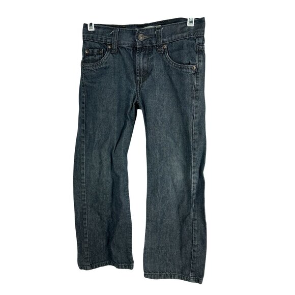 Levis 550 Relaxed Fit Jeans 8 Reg W24 L22 Dark Wash Denim Kids Casual Wear - Picture 1 of 7